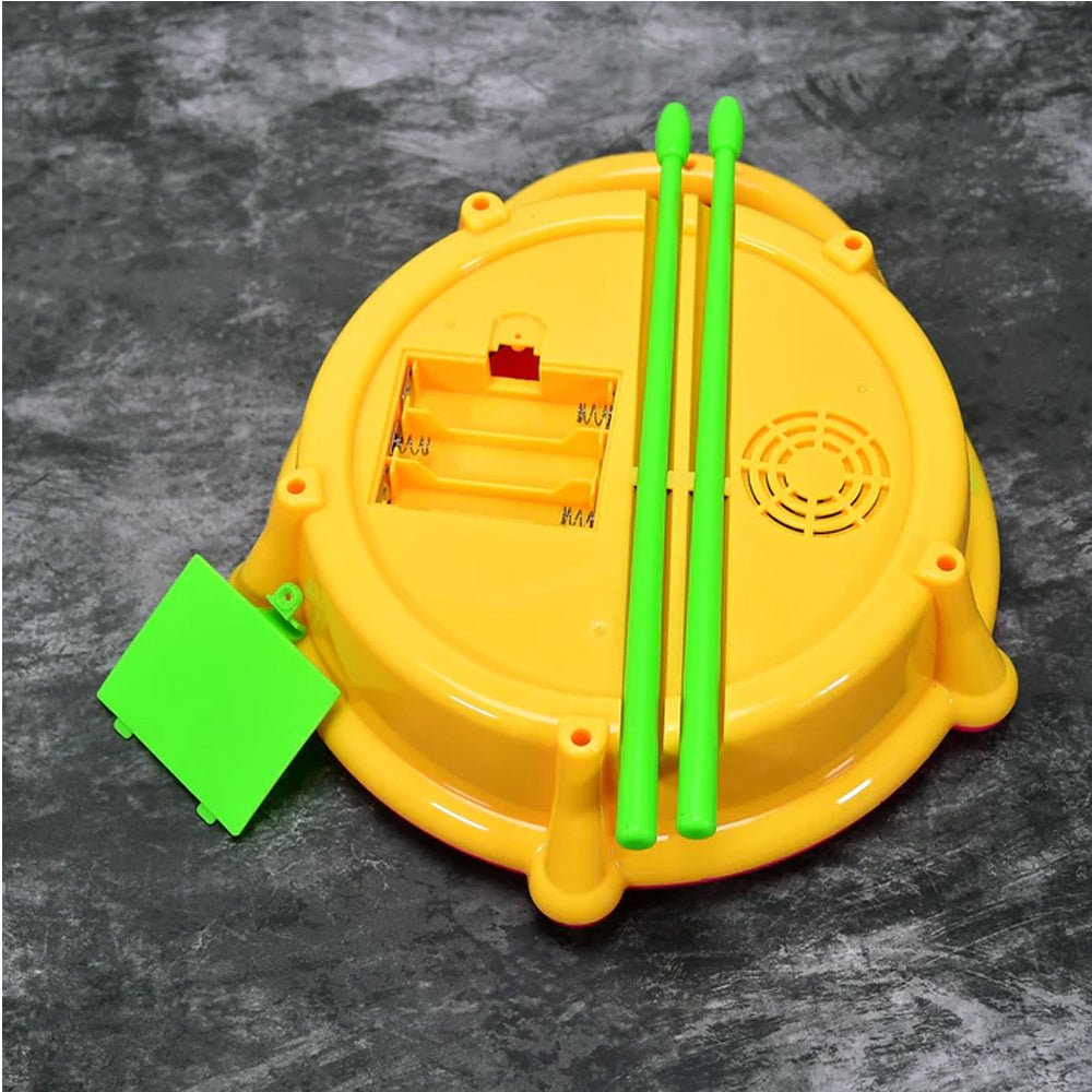 Flash Drum Toys for Kids with Light & Musical Sound Colorful Plastic